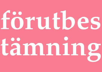 Synonym förutbestämning