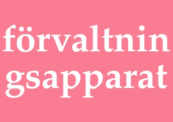 Synonym förvaltningsapparat