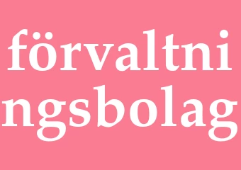 Synonym förvaltningsbolag