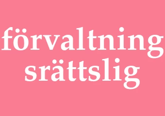 Synonym förvaltningsrättslig