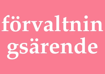 Synonym förvaltningsärende