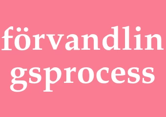 Synonym förvandlingsprocess