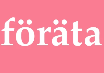 Synonym föräta
