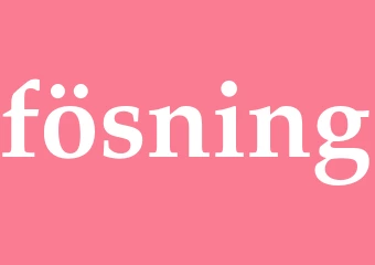 Synonym fösning