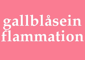 Synonym gallblåseinflammation