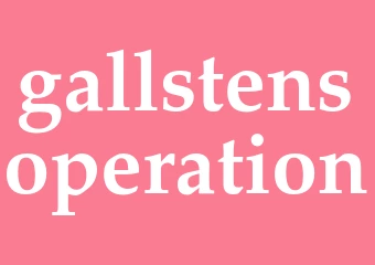 Synonym gallstensoperation