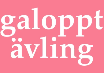 Synonym galopptävling