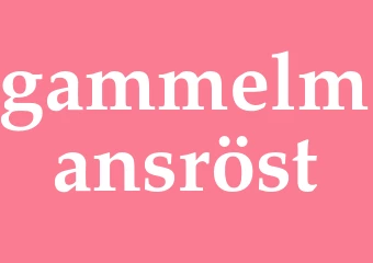 Synonym gammelmansröst