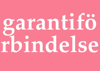 Synonym garantiförbindelse
