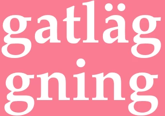 Synonym gatläggning