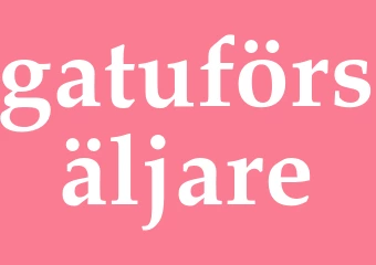 Synonym gatuförsäljare