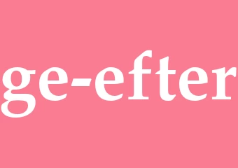 Synonym ge efter