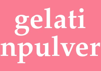Synonym gelatinpulver