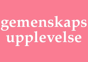Synonym gemenskapsupplevelse