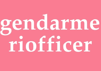 Synonym gendarmeriofficer