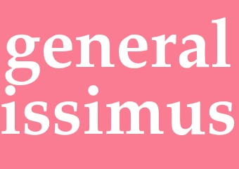 Synonym generalissimus
