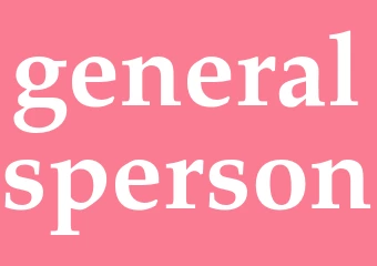 Synonym generalsperson