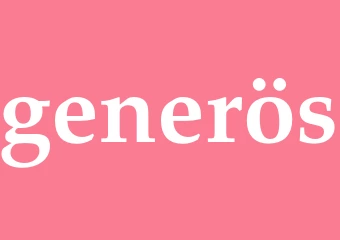 Synonym generös