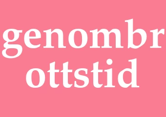 Synonym genombrottstid