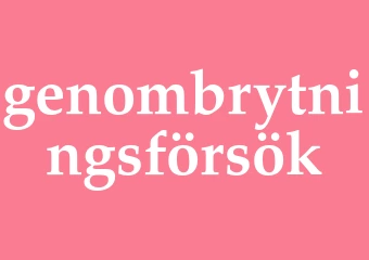Synonym genombrytningsförsök