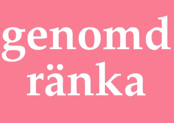 Synonym genomdränka
