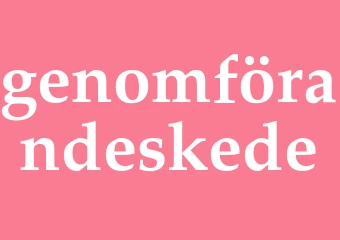 Synonym genomförandeskede