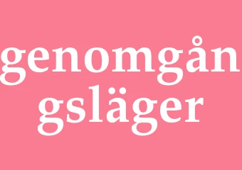 Synonym genomgångsläger