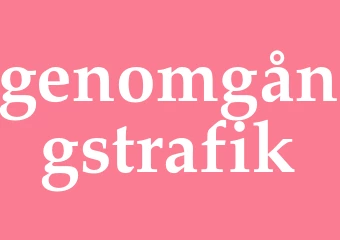 Synonym genomgångstrafik