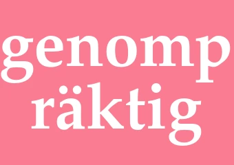 Synonym genompräktig