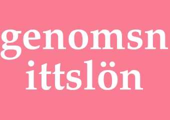 Synonym genomsnittslön