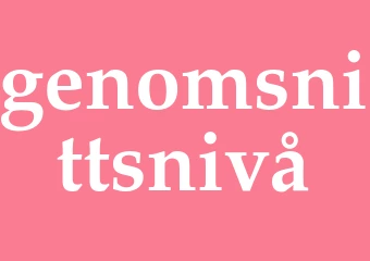 Synonym genomsnittsnivå