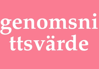 Synonym genomsnittsvärde