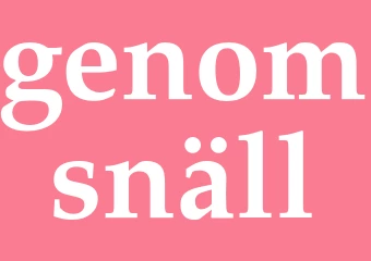 Synonym genomsnäll