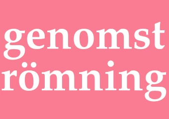 Synonym genomströmning