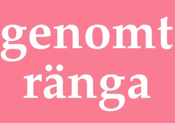 Synonym genomtränga