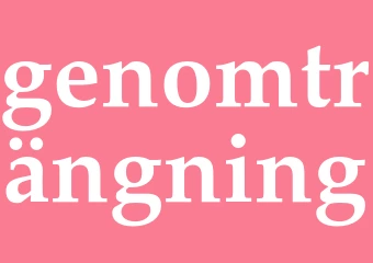 Synonym genomträngning