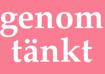 Synonym genomtänkt