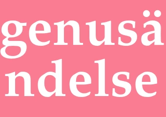Synonym genusändelse