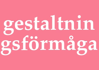 Synonym gestaltningsförmåga