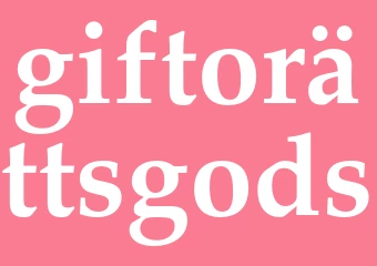 Synonym giftorättsgods