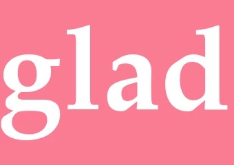 Synonym glad