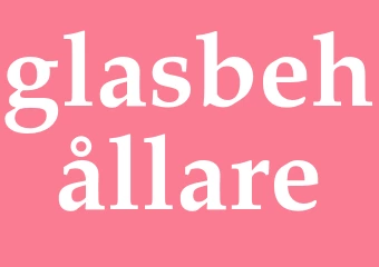 Synonym glasbehållare