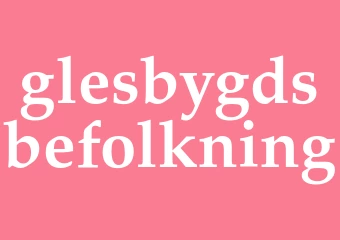 Synonym glesbygdsbefolkning