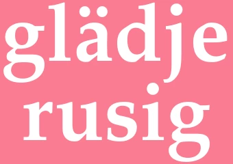 Synonym glädjerusig