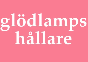 Synonym glödlampshållare