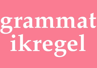 Synonym grammatikregel