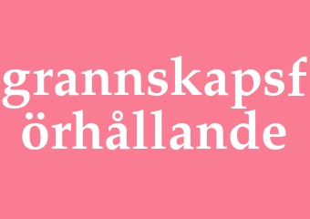 Synonym grannskapsförhållande