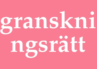 Synonym granskningsrätt
