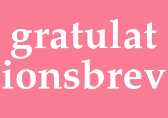 Synonym gratulationsbrev