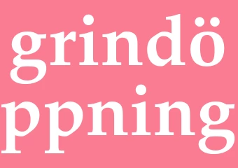 Synonym grindöppning
